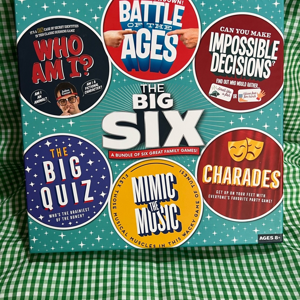 NEW Sealed The Big Six Family Game Set